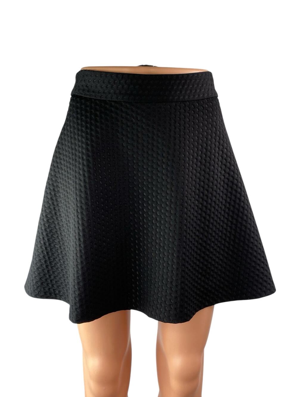 Banana Republic Women's Black Textured High Waisted A Line Mini Skirt Size 0